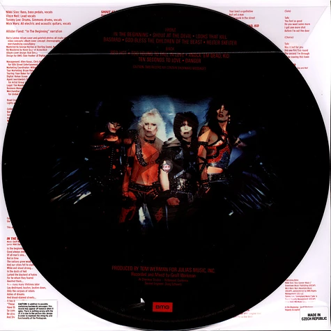 M Tley Cr E Shout At The Devil Limited Edition Picture Disc Vinyl