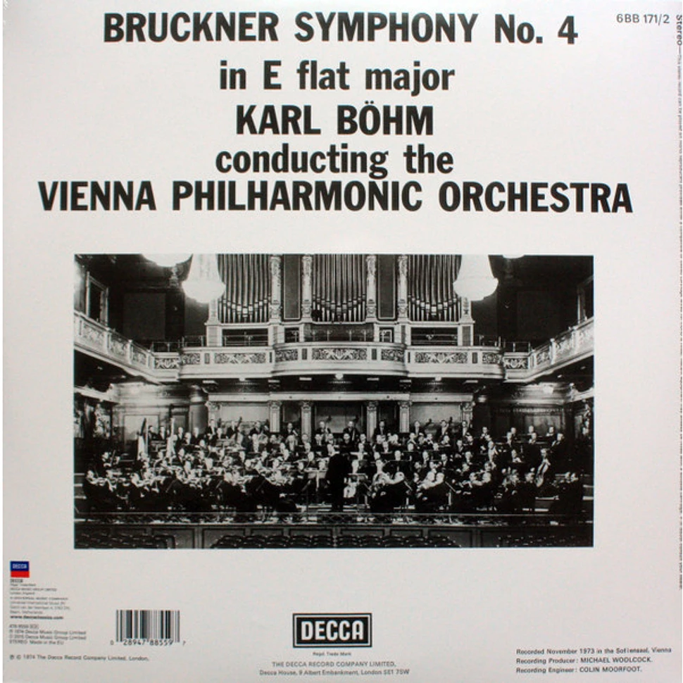 Anton Bruckner Wiener Philharmoniker Karl Böhm Symphony No 4 In E