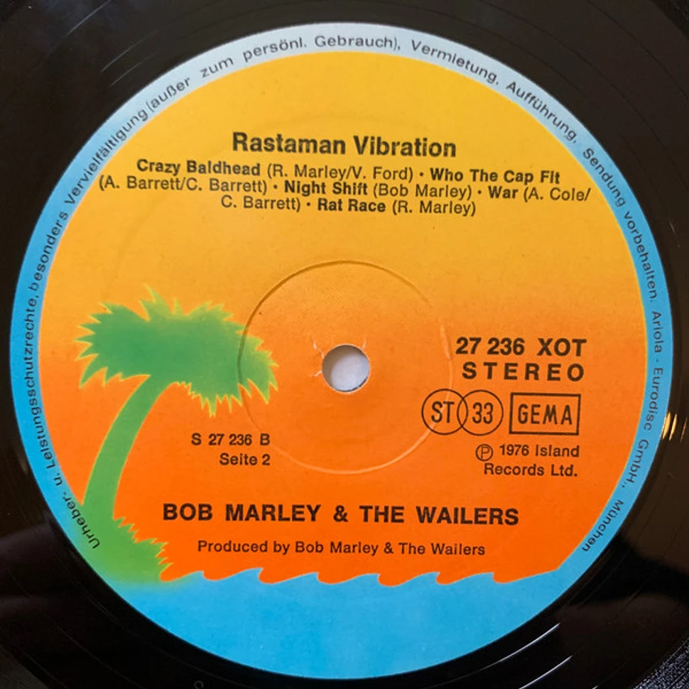 Bob Marley The Wailers Rastaman Vibration Vinyl LP 1976 DE