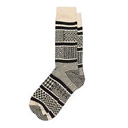 ROTOTO - Multi Jacquard Crew Socks