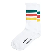 RoToTo - Fine Pile Striped Crew Socks