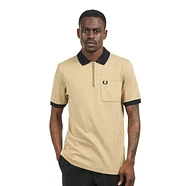Fred Perry - Micro Chequerboard Polo Shirt (Oatmeal / Dark