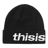 thisisneverthat - SP-Logo Big Cuff Beanie (Black) | HHV