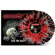 The Exploited - Fuck The System Clear Red Black Splatter