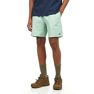 Lacoste - Striped Seersucker Swim Trunks