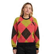 Fred Perry x Amy Winehouse Foundation - Brushed Argyle Knitted Jumper