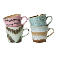 HKLIVING - 70s Ceramics: Cappuccino Mugs (Set of 4)