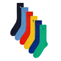 Polo Ralph Lauren - Solids Crew Sock 6-Pack