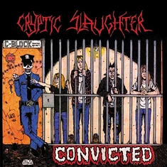 Cryptic Slaughter - Convicted Black Ice With Red White And Cyan Blue Vinyl Edition