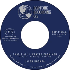 Jalen Ngonda - That's All I Wanted From You / So Glad I Found You