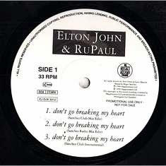 Elton John & RuPaul - Don't Go Breaking My Heart