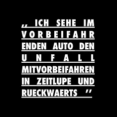 Farce - Ich Sehe Im Vorbeifahrenden Auto Den Unfall Mitvorbeifahren, In Zeitlupe Und Rueckwaerts