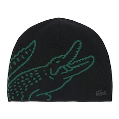 Lacoste - Uncuffed Crocodile Jacquard Beanie