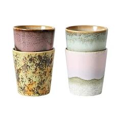 HKLIVING - 70s Ceramics: Coffee Mugs (Set of 4)
