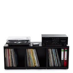 Record Box - Vinyl Record Storage - Schallplatten Lowboard (3x 110 + Top- & Baseboard)