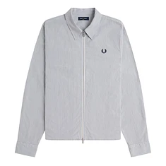 Fred Perry - Striped Seersucker Zip Through Overshirt