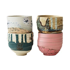 HKLIVING - Artist Ceramics Coffee Cups (Set of 4)