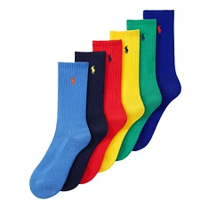 Polo Ralph Lauren - Solids Crew Socks 6-Pack