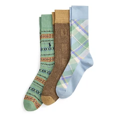 Polo Ralph Lauren - FRSL GLN PLD Crew Sock 3-Pack
