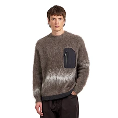 and wander - Jacquard Shaggy Knit Crew Neck