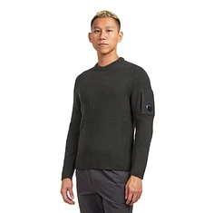C.P. Company - Full Rib Cotton Crewneck Lens Sweater