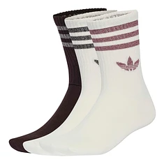 adidas - 3-Stripes Glitter Crew Socks (Pack of 3)