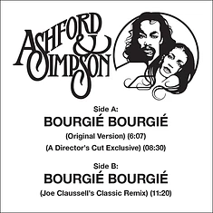 Ashford & Simpson - Bourgié Bourgié Black Vinyl Edition