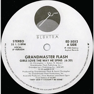 Grandmaster Flash - Girls Love The Way He Spins
