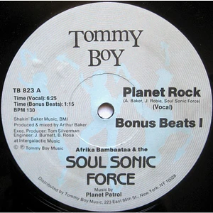 Afrika Bambaataa & Soulsonic Force Music By Planet Patrol - Planet Rock