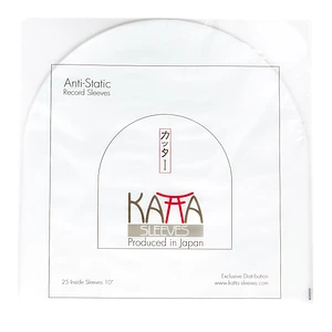 25x 10" Record Inner Sleeves - Innenhüllen (KATTA Inside Sleeves / antistatisch / halbrund / transparent)