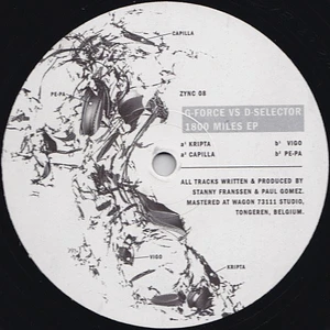 G-Force vs. D-Selector - 1800 Miles EP