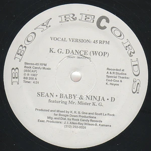 Sean Bennett & Ninja D Featuring Mr. Mister KG - K.G. Dance (Wop)