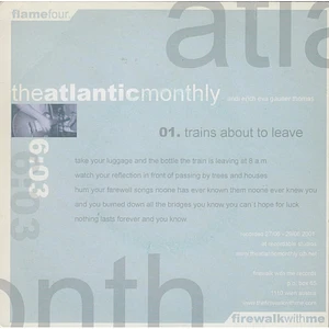 The Atlantic Monthly / Dina - The Atlantic Monthly / Dina