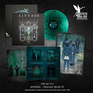 Aivvass - Occult Rites II Transparent Green With Black Splatter Vinyl Edition