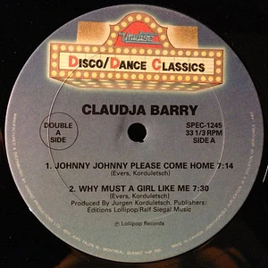 Claudja Barry - Johnny Johnny Please Come Home / Why Must A Girl Like Me / Love For The Sake Of Love / Dancin Fever