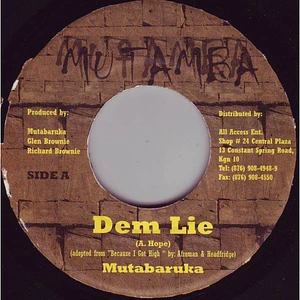 Mutabaruka - Dem Lie