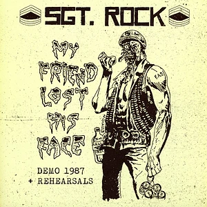 Sgt. Rock - My Friend Lost His Face Demo 1987 Diehard Swirl Coke Bottle Green Colored Vinyl Edition