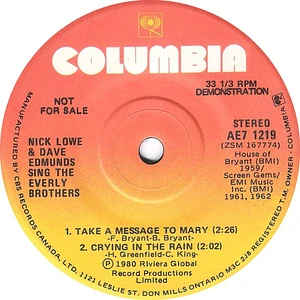 Nick Lowe & Dave Edmunds - Nick Lowe & Dave Edmunds Sing The Everly Brothers