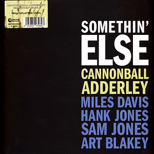 Cannonball Adderley - Somethin' Else Splatter Vinyl Edition