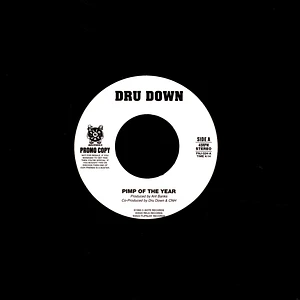 Dru Down - Pimp Of The Year / Ice Cream Man Black Promo Vinyl Edition