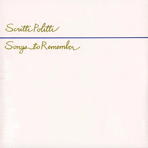 Scritti Politti - Songs To Remember