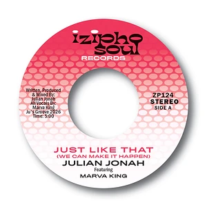 Julian Jonah - Just Like That / 7" Mix