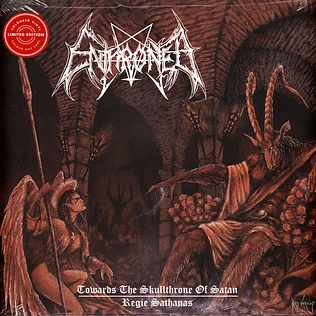 Enthroned - Towards The Skullthrone / Regie Sathanas Clear Vinyl With Brown/Red/White Splatter Vinyl Edition