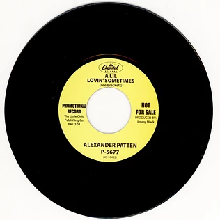 Alexander Patten - A Lil Lovin' Sometimes