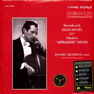 Schubert & Shostakovich - Sonata For Cello 200g Editionvinyl Edition Daniel Shafran On Cello