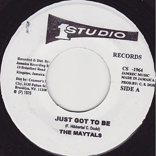 The Maytals / The Skatalites - Just Got To Be / El Pussy Ska