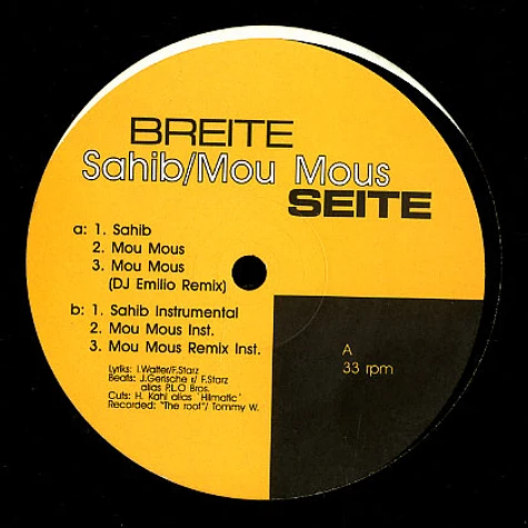 Breite Seite - Sahib / Mou Mous