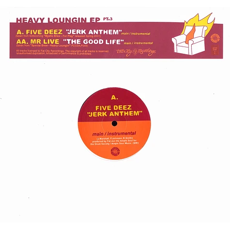 Five Deez / Mr. Live - Special Brew - Heavy Loungin' EP Pt. 3