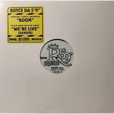 Royce Da 5'9" - Boom (New) / We're Live (Danger)