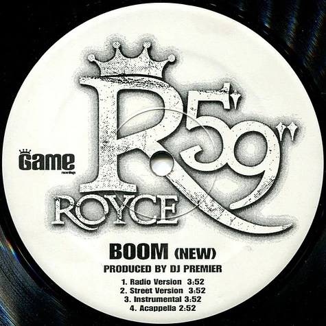 Royce Da 5'9" - Boom (New) / We're Live (Danger)